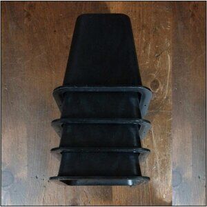 4 pack 6" Heavy Duty 1400 lbs. Bed Risers -Black Woodgrain Recycled Plastic
